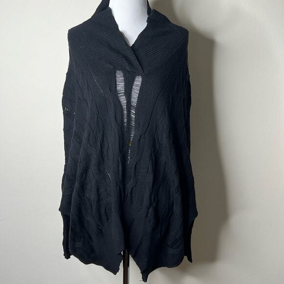 Barneys New York Black Vintage Open Neck Sweater - Picture 5 of 10